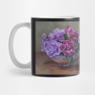 Pink Roses in Gravy Boat Still Life Mug